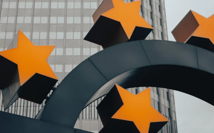 Euro logo in Frankfurt