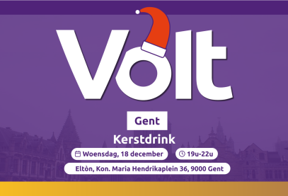 Volt Gent Kerstdrink Woensdag 18 december 19-22u, Elton, Kon. Maria Hendrikaplein 36, 9000 Gent